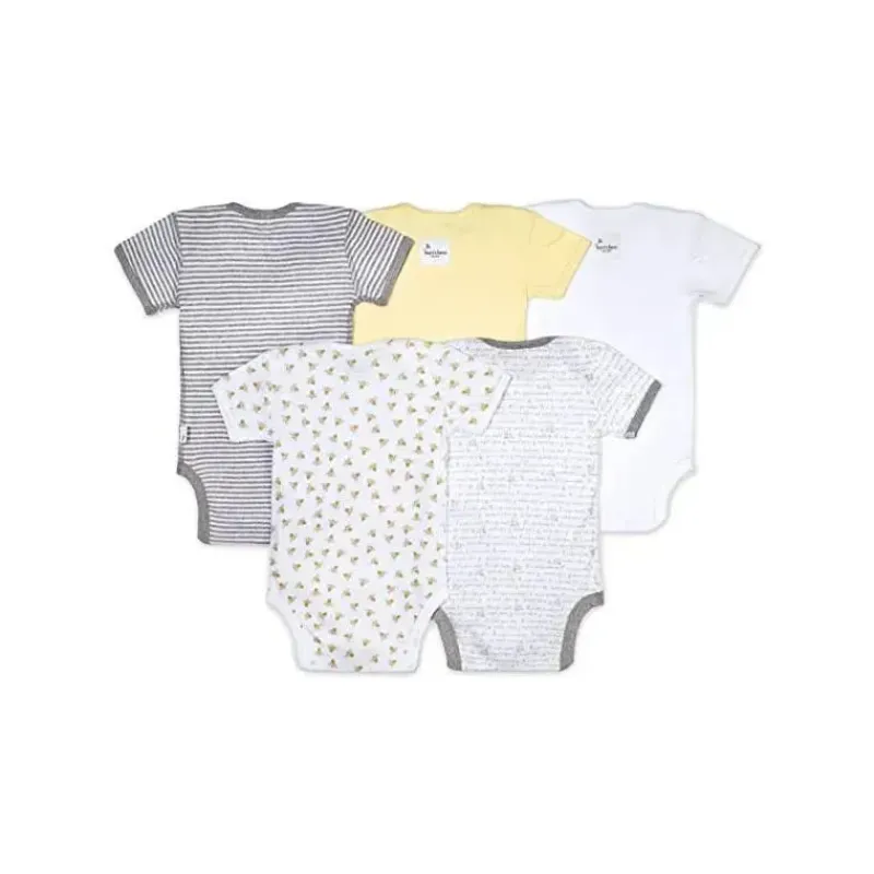 Burt's Bees Baby Baby Onesies & Bodysuits*Burt's Bees - 5Pk Baby Short Sleeve Bodysuits, Sunshine