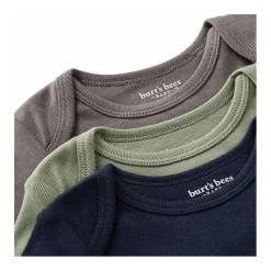 Burt's Bees Baby Baby Onesies & Bodysuits*Burts Bees - 3Pk Baby Unisex Organic Solid Short Sleeve Bodysuits, Midnight