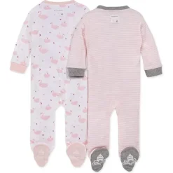 Burt's Bees Baby Baby Sleepwear*Burts Bees - 2Pk Graceful Swans Sleep & Play, Dawn