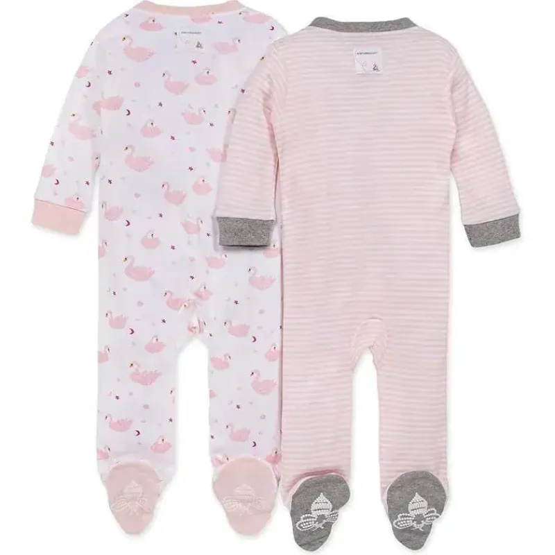 Burt's Bees Baby Baby Sleepwear*Burts Bees - 2Pk Graceful Swans Sleep & Play, Dawn