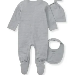 Burt's Bees Baby Baby Sleepwear*Burts Bees - 3Pk Jumpsuit, Hat & Bib Set, Quarry