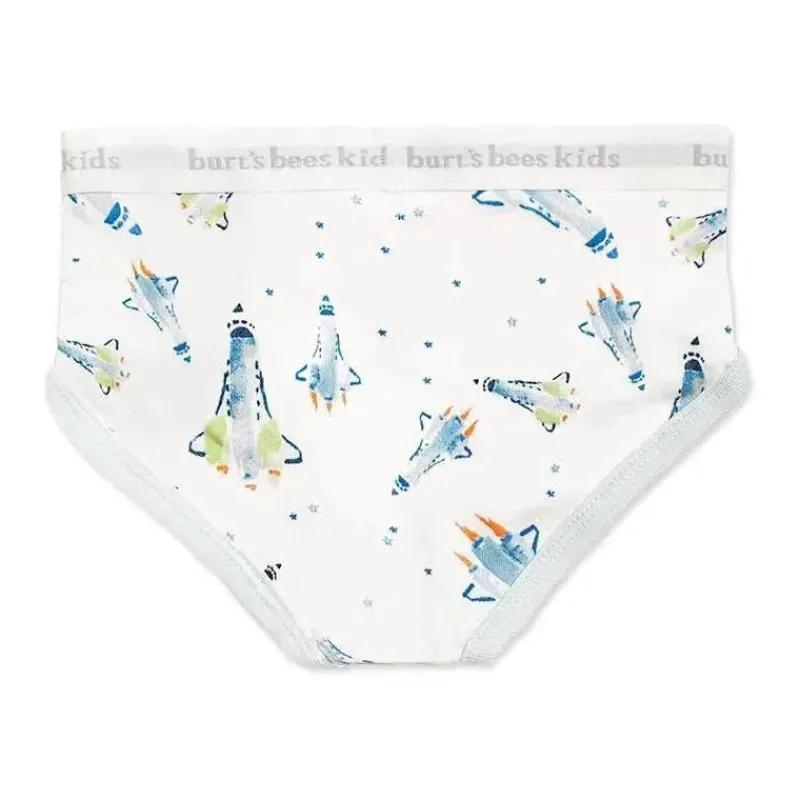 Burt's Bees Baby Clothing Gift Set|Baby Underwear*Burts Bees - 5Pk Little Planets & Space Shuttles Underwear