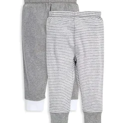 Burt's Bees Baby Organic|Baby Shorts, Jeans & Pants*Burt's Bees - 2Pk Organic Baby Classic Stripe Footless Pants, Heather Grey