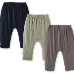 Burt's Bees Baby Baby Shorts, Jeans & Pants*Burts Bees - 3Pk Organic Cotton Baby Harem Pants, Midnight