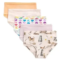 Burt's Bees Baby Clothing Gift Set|Baby Underwear*Burts Bees - 5Pk Puppy Party & Rainbow Hearts Underwear, Puppy Party
