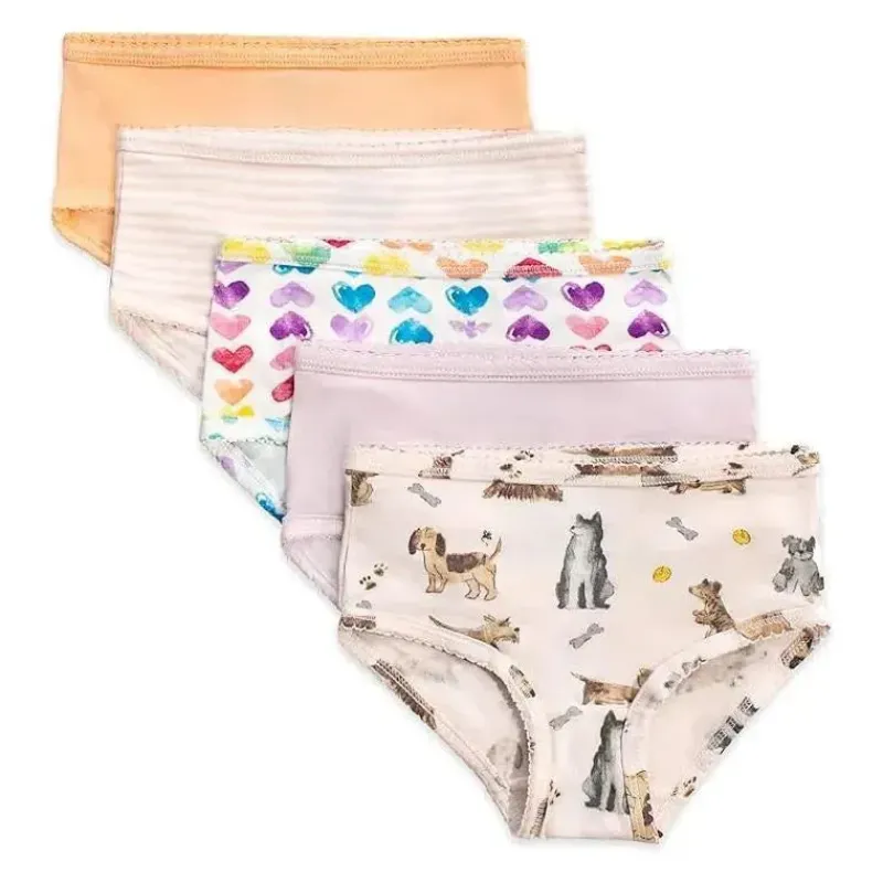 Burt's Bees Baby Clothing Gift Set|Baby Underwear*Burts Bees - 5Pk Puppy Party & Rainbow Hearts Underwear, Puppy Party