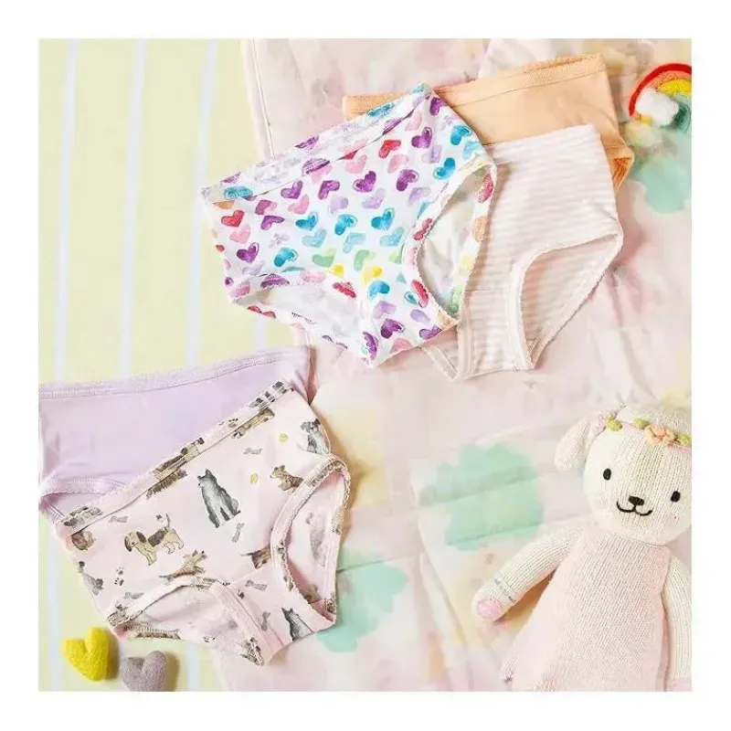 Burt's Bees Baby Clothing Gift Set|Baby Underwear*Burts Bees - 5Pk Puppy Party & Rainbow Hearts Underwear, Puppy Party