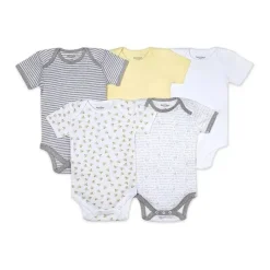 Burt's Bees Baby Clothing Gift Set|Baby Onesies & Bodysuits*Burts Bees - 5Pk Short Sleeve Bodysuits, Sunshine
