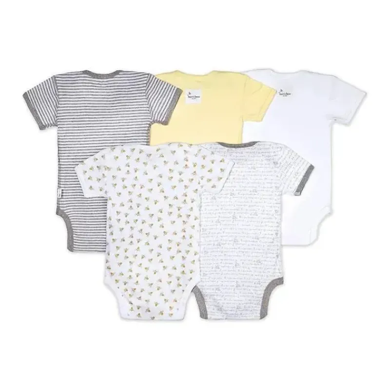 Burt's Bees Baby Clothing Gift Set|Baby Onesies & Bodysuits*Burts Bees - 5Pk Short Sleeve Bodysuits, Sunshine