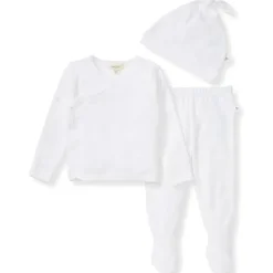 Burt's Bees Baby Take Me Home Outfits|Baby Sleepwear*Burts Bees - Raised Terry Bee Take Me Home Set, Cloud
