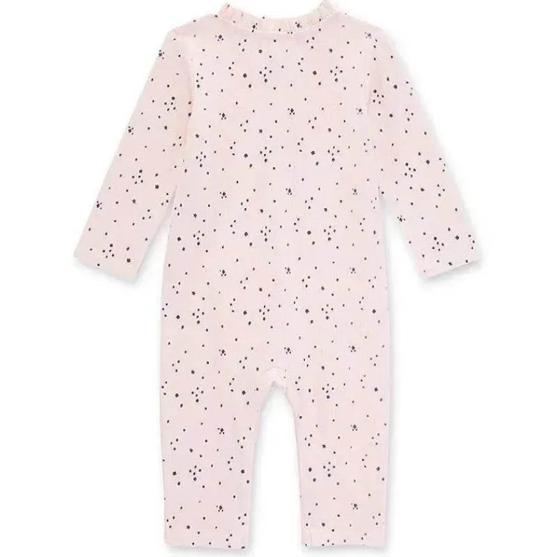 Burt's Bees Baby Baby Sleepwear*Burts Bees - Ribbed Ditsy Petal Jumpsuit, Dawn