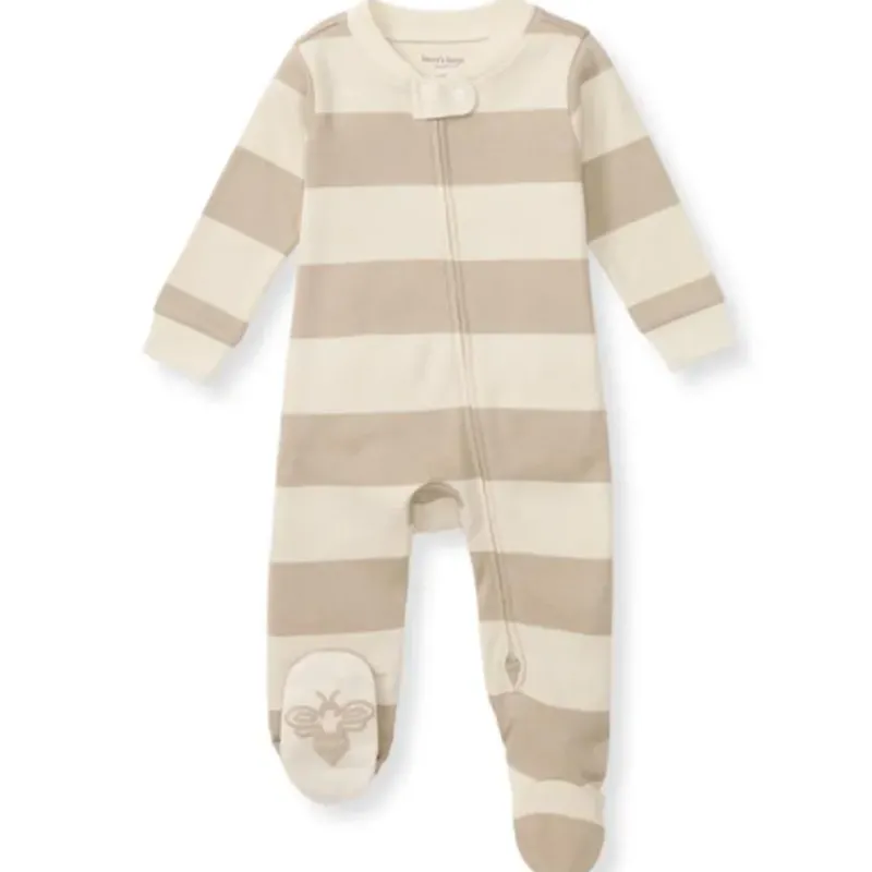 Burt's Bees Baby Baby Sleepwear*Burts Bees - Rugby Stripe Sleep & Play, Oat