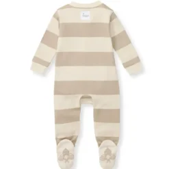 Burt's Bees Baby Baby Sleepwear*Burts Bees - Rugby Stripe Sleep & Play, Oat