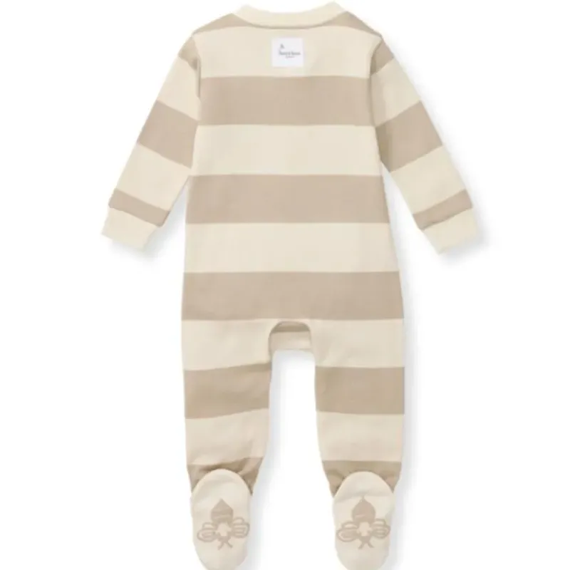 Burt's Bees Baby Baby Sleepwear*Burts Bees - Rugby Stripe Sleep & Play, Oat