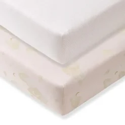 Burt's Bees Baby Crib & Bed Sheets*Burts Bees - Set Of 2 Good Night Sky Crib Sheets, Ranunculus