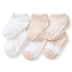 Burt's Bees Baby Baby Gloves & Socks*Burts Bees - Set Of 6 Multi Ankle Socks Ranunculus
