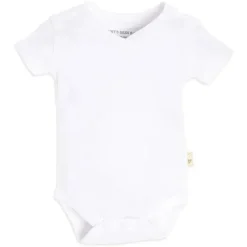 Burt's Bees Baby Baby Onesies & Bodysuits*Burts Bees - Short Sleeve Reverse Seam V Neck Bodysuit, Cloud