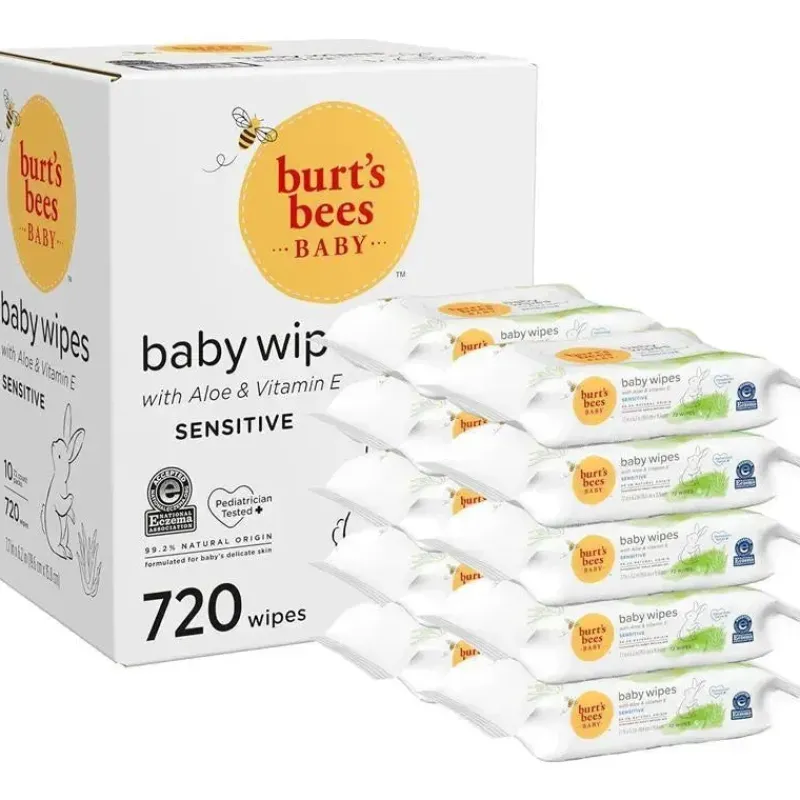 Burt's Bees Baby Wipes & Warmers*Burt’s Bees - Unscented Natural Baby Wipes for Sensitive Skin, 72 Wipes 10 Pack