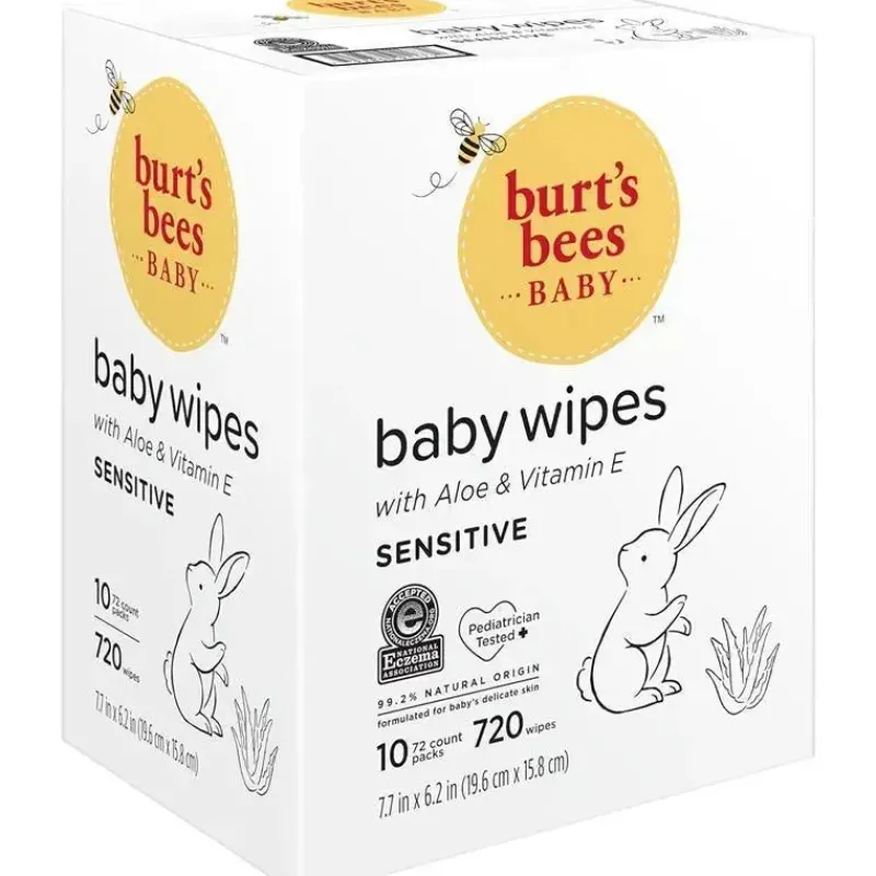 Burt's Bees Baby Wipes & Warmers*Burt’s Bees - Unscented Natural Baby Wipes for Sensitive Skin, 72 Wipes 10 Pack