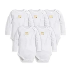 Burt's Bees Baby Preemie Clothing|Baby Onesies & Bodysuits*Burt's Bees Baby Essentials Long Sleeve Bodysuit 5-Pack Preemie