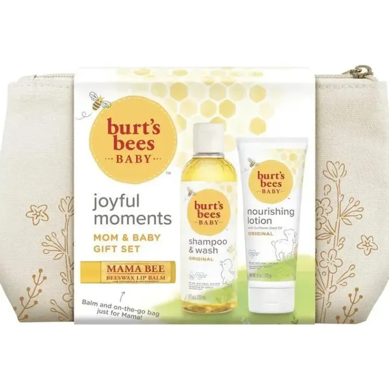 Burt's Bees Baby Gifts Up To $25|Bath Gift Set*Burt's Bees Baby Joyful Moments Gift Set, Baby Gift Set With Baby Shampoo Wash, Lotion and Lip Balm