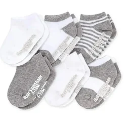 Burt's Bees Baby Baby Gloves & Socks*Burts Bees Organic Cotton Multi Heather Grey Baby Socks,6pk