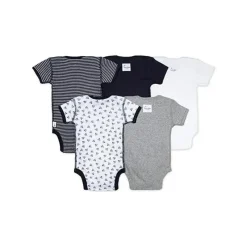 Burt's Bees Baby Baby Onesies & Bodysuits*Burt's Bees 5-Pack Short Sleeve Bodysuits, Blueberry