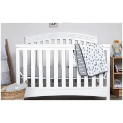 Burt's Bees Baby Blankets & Quilts*Burt's Bees Pine Forest Reversible Jersey Swaddle Blanket Heather Grey Hanger
