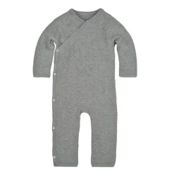 Burt's Bees Baby Baby One-Pieces*Burt's Bees Quilted Kimono Coverall, Heather Grey