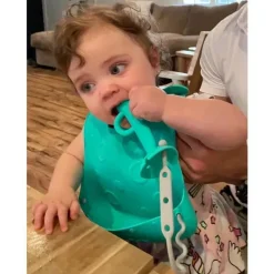 Busy Baby High Chair Accessories|High Chair*- Bungee Bib | Spearmint