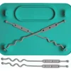 Busy Baby Utensils & Accessories|Dishes, Utensils & Food Containers*- Silicone Mat, Suction Cups, 4 Straps to Secure Baby Essentials, Spearmint