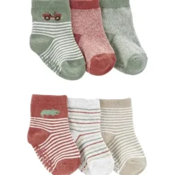 Carter's Baby Gloves & Socks*Carters - Baby Boy 6Pk Striped Booties
