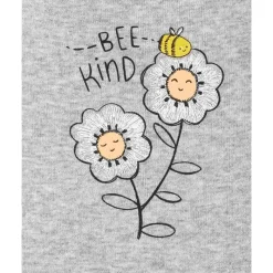 Carter's Baby Onesies & Bodysuits*Carter's - Baby Girl Bee Kind Original Bodysuit, Gray