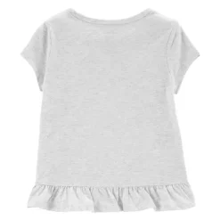 Carter's Baby Tops*Carters - Baby Girl Butterfly Jersey Tee, Heather