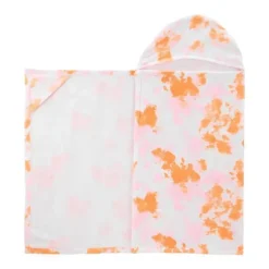 Carter's Baby Bath Towels*Carters - Baby Girl Tie Dye Hooded Towel, Pink/Orange