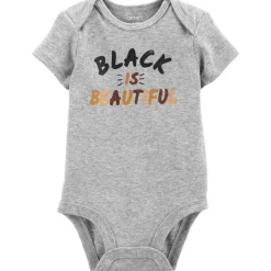 Carter's Baby Onesies & Bodysuits*Carter's - Black Is Beautiful Original Bodysuit, Gray