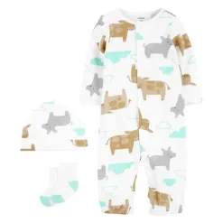 Carter's Baby Sets*Carter's Baby - Cow & Pig 3-Pc Baby Take-Me-Home Set