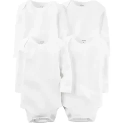 Carter's Baby Onesies & Bodysuits*Carter's 4-Pack Long Sleeve Original Bodysuits, White
