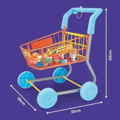 Casdon Toys Pretend Play*Casdon - Colourful Toy Shopping Trolley for Children Aged 3 plus
