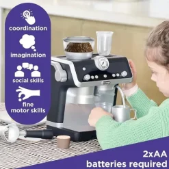 Casdon Toys Pretend Play*Casdon - DeLonghi Toys Barista Coffee Machine with Sounds and Magic Coffee Reveal, For Children Aged 3 plus
