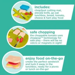 Casdon Toys Pretend Play*Casdon - Joseph Joseph GoEat Toy Lunch Prep Set for Children Aged 2 Years and Up, with Choppable Food
