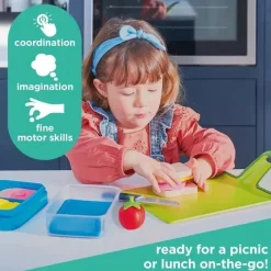 Casdon Toys Pretend Play*Casdon - Joseph Joseph GoEat Toy Lunch Prep Set for Children Aged 2 Years and Up, with Choppable Food