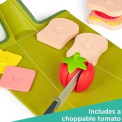 Casdon Toys Pretend Play*Casdon - Joseph Joseph GoEat Toy Lunch Prep Set for Children Aged 2 Years and Up, with Choppable Food