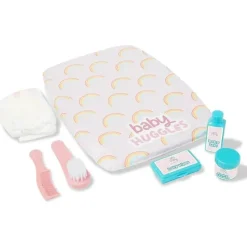 Casdon Toys Pretend Play*Casdon - Ultimate Care Kit for Dolls with Rainbow Cushioned Changing Mat, Nappy, Brush, Comb, and Containers - Ages 3 plus