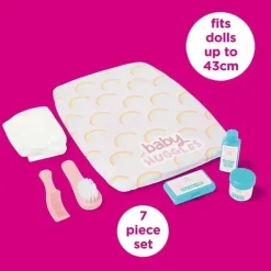 Casdon Toys Pretend Play*Casdon - Ultimate Care Kit for Dolls with Rainbow Cushioned Changing Mat, Nappy, Brush, Comb, and Containers - Ages 3 plus