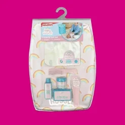 Casdon Toys Pretend Play*Casdon - Ultimate Care Kit for Dolls with Rainbow Cushioned Changing Mat, Nappy, Brush, Comb, and Containers - Ages 3 plus
