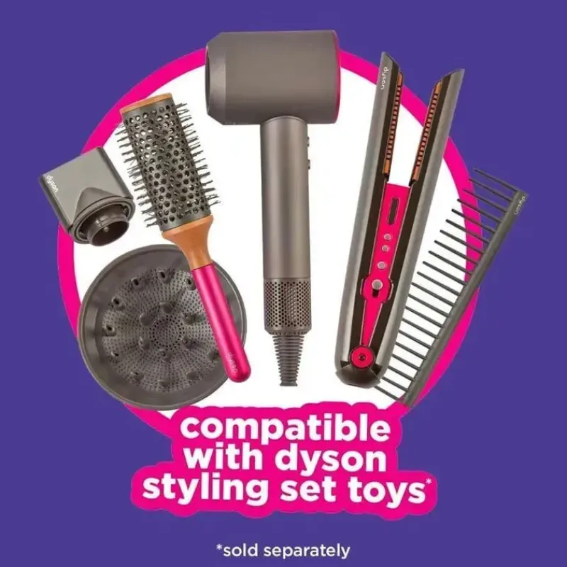Casdon Toys Pretend Play*Casdon - Ultimate Styling Case with LightUp Mirror, Style Book, and Hair Accessories. Playset for Children Aged 3 plus
