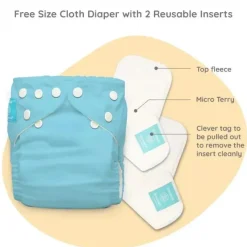 Charlie Banana Cloth & Reusable Diapers*- Blue Baby Fleece Reusable and Washable Cloth Diaper System