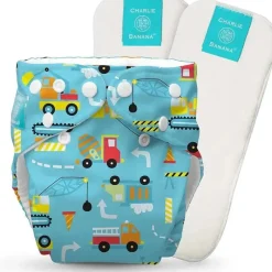 Charlie Banana Cloth & Reusable Diapers*- Construction One Size Reusable Cloth Diaper with Fleece