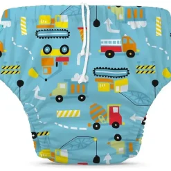 Charlie Banana Cloth & Reusable Diapers*- Construction Reusable Swim Diaper with Adjustable Drawstring